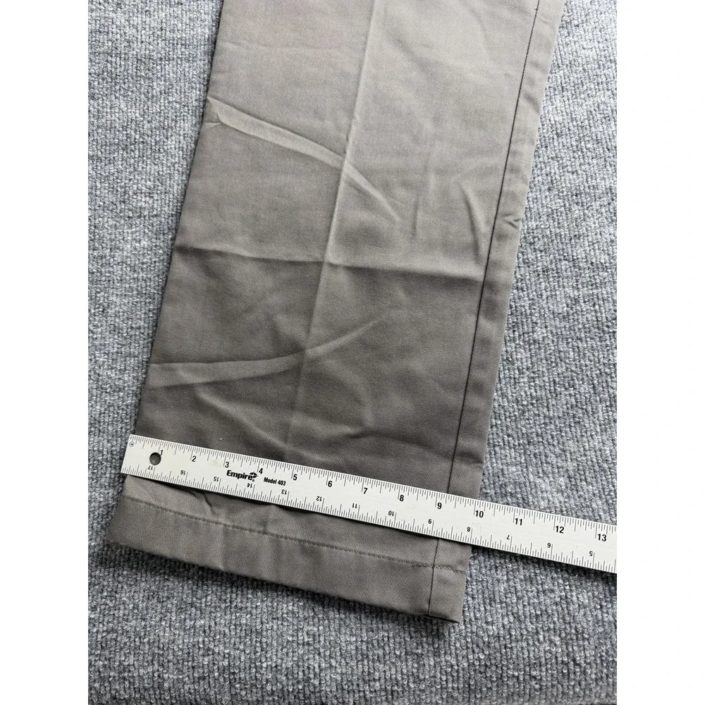 Van Heusen Mens Pants Gray Size 40x32 Flat Front Classic Fit 100% Cotton